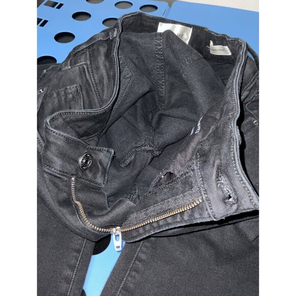 Frame Denim Le Crop Mini Boot Raw Hem Cropped Flare Jeans in Blackthorn 29 - Picture 5 of 12